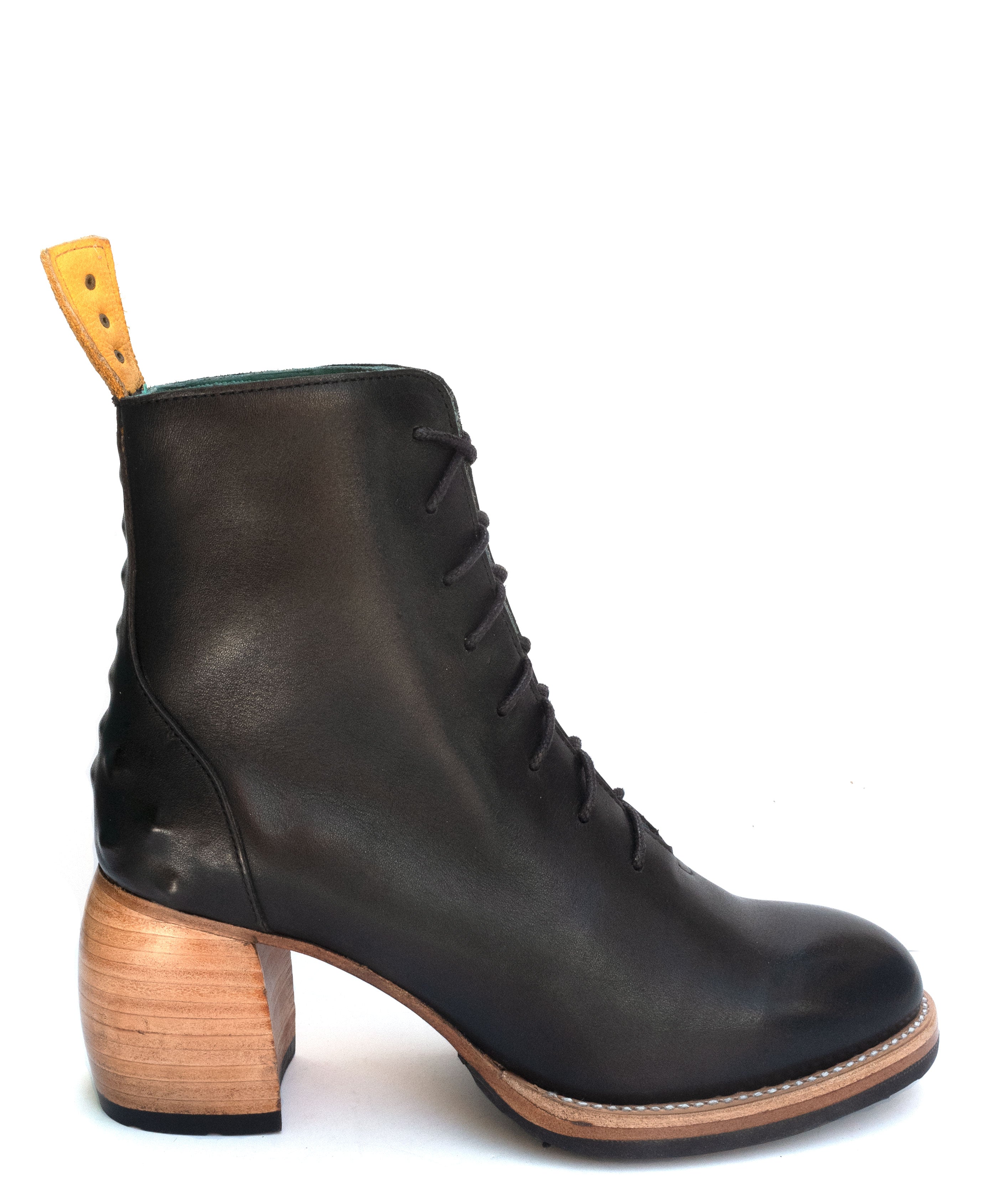 No.2036 Motorway Ankle Lace-Up Boot Black Leather 11.5W(9.5M)